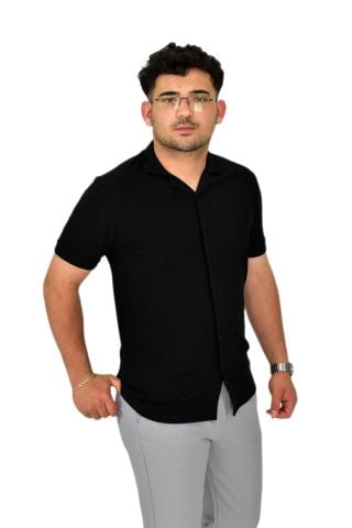 Erkek Apaçi Yaka Düğmeli Tişört 9655 BGL-ST04589