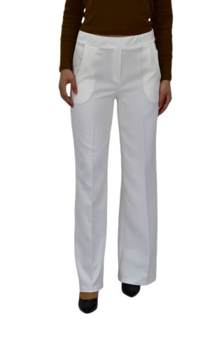 Kadın Bol Paça Beli Lastikli Kumaş Pantolon BGL-ST04322