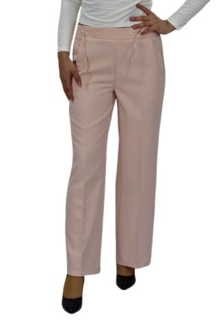 Kadın Bol Paça Beli Lastikli Kumaş Pantolon BGL-ST04322