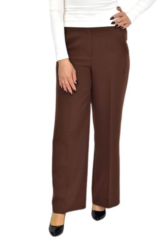 Kadın Bol Paça Beli Lastikli Kumaş Pantolon BGL-ST04322