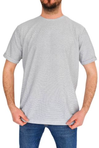 Erkek Büyük Beden Sıfır Yaka Tişört 1-T-867 BGL-ST01800