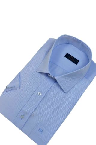 Erkek Büyük Beden Silim Fit Uzun Kol Armürlü Gömlek BGL-ST03068