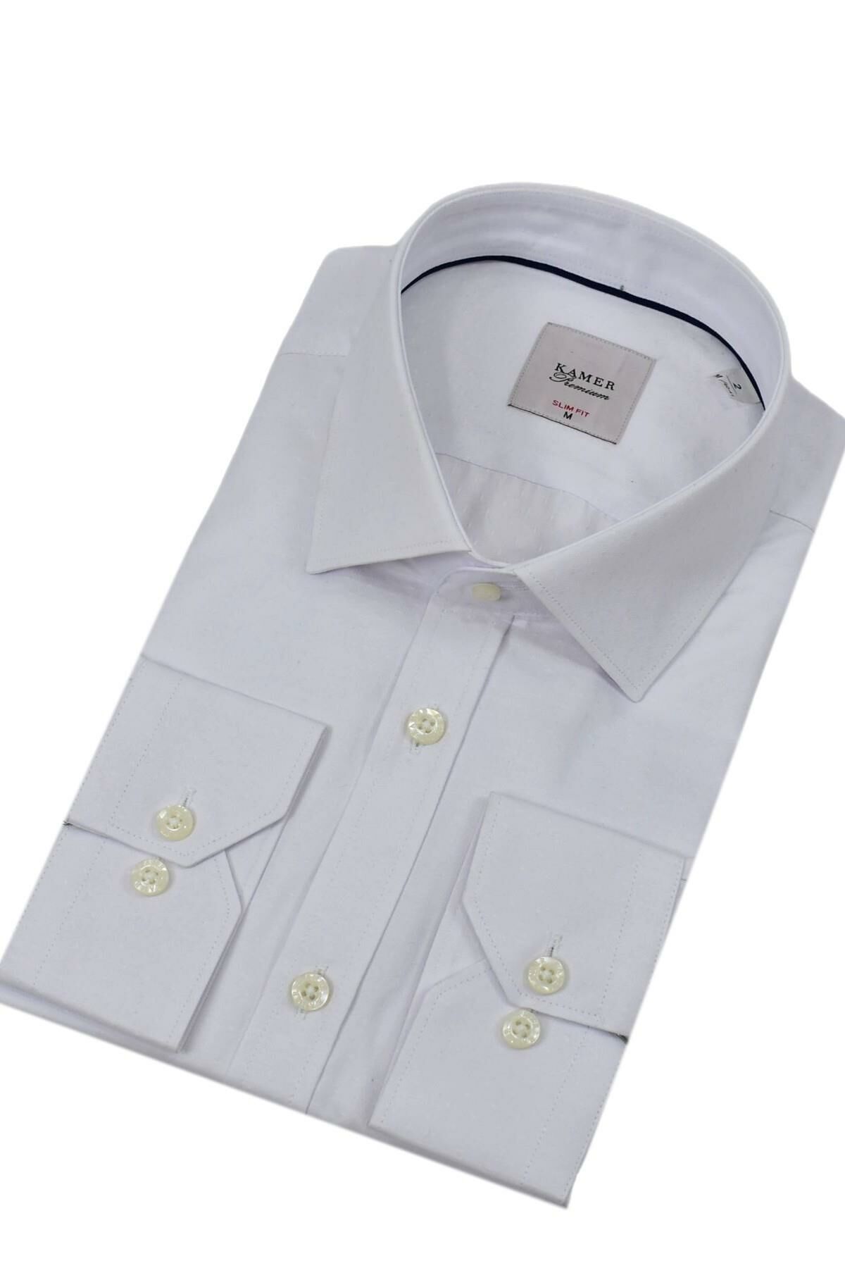 Erkek Puantiyeli Slim Fitt Uzun Kol Gömlek 2382 BGL-ST04377