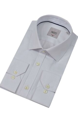 Erkek Puantiyeli Slim Fitt Uzun Kol Gömlek 2382 BGL-ST04377