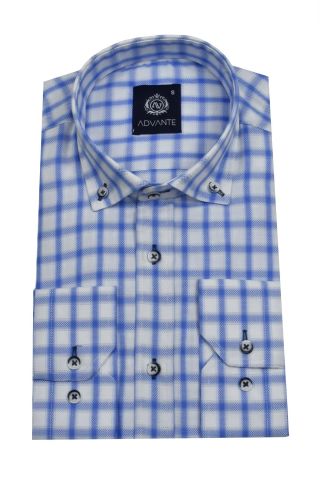 Erkek Ekose Klasik Uzun Kol Gömlek Oxford BGL-ST02987