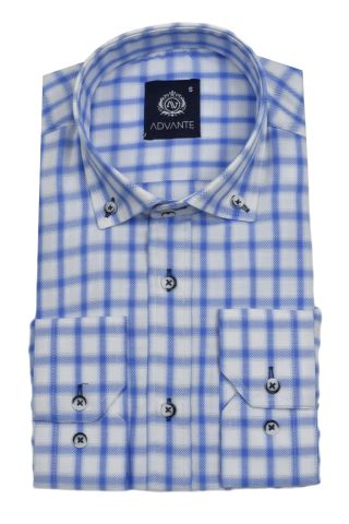 Erkek Ekose Klasik Uzun Kol Gömlek Oxford BGL-ST02987