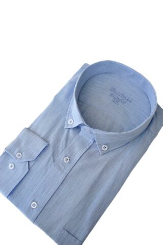 Erkek Büyük Beden Silim Fit Uzun Kol Gömlek BGL-ST03069