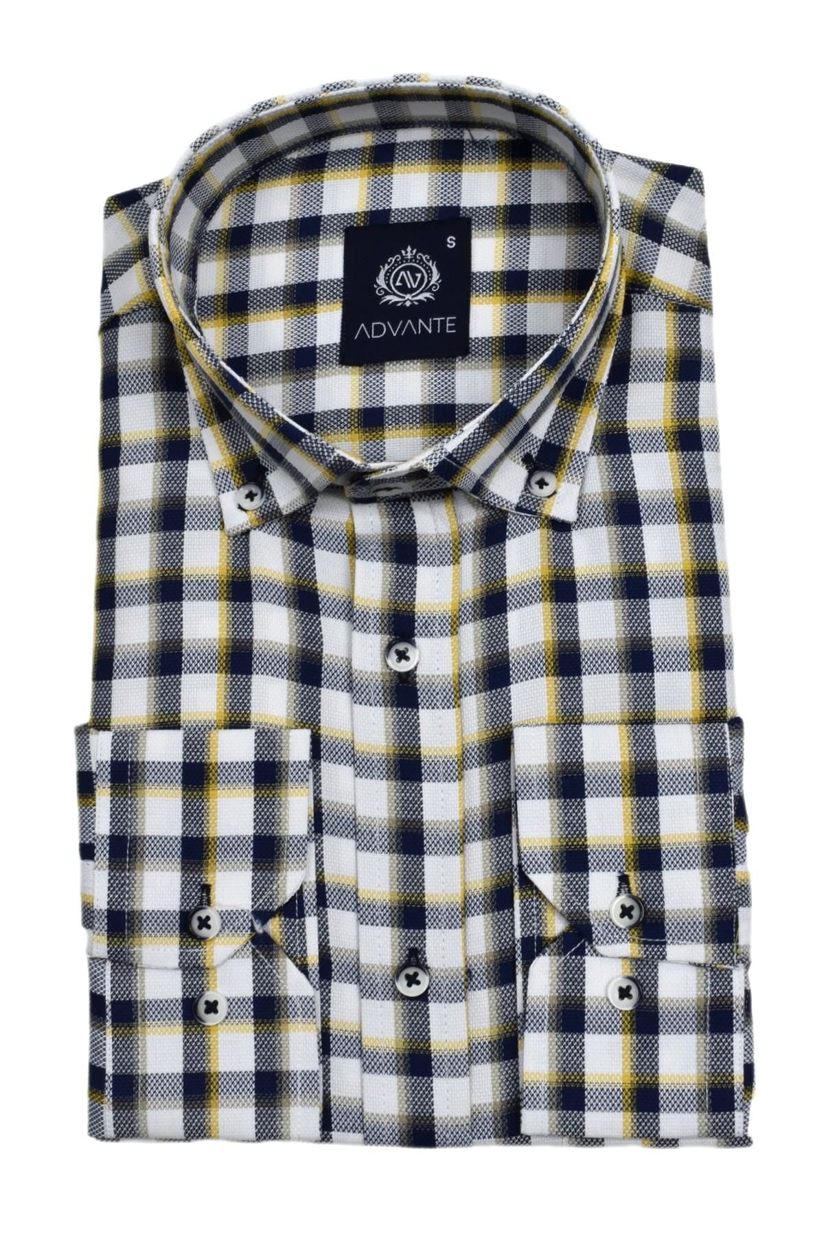 Erkek Ekose Klasik Uzun Kol Gömlek Oxford BGL-ST02988