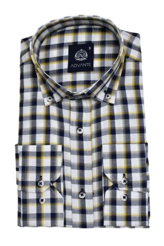 Erkek Ekose Klasik Uzun Kol Gömlek Oxford BGL-ST02988