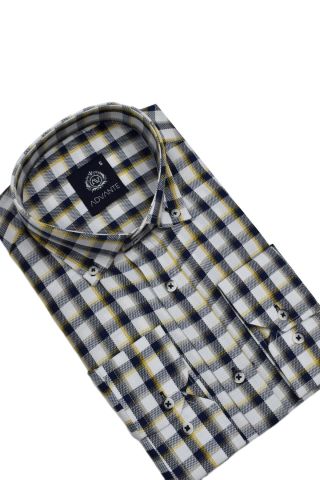 Erkek Ekose Klasik Uzun Kol Gömlek Oxford BGL-ST02988