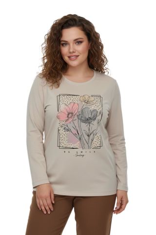 Kadın Pano Baskılı Bluz BGL-ST05072