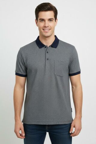 Erkek Polo Yaka Jakarlı Tişört BGL-ST00535