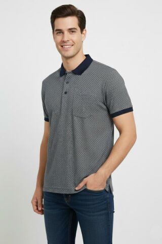 Erkek Polo Yaka Jakarlı Tişört BGL-ST00535