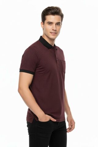 Erkek Polo Yaka Jakarlı Tişört BGL-ST00535
