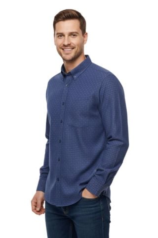 Erkek Kışlık Uzun Kol Tek Cepli Gömlek 3565 BGL-ST04807