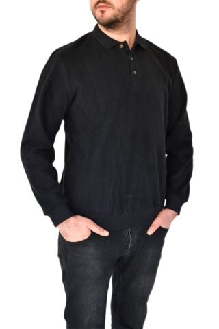 Erkek Büyük Beden Polo Yaka Sweatshirt 2260-BTL BGL-ST02353