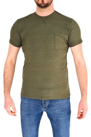 Erkek Sıfır Yaka Cepli Tişört T-865 BGL-ST01837