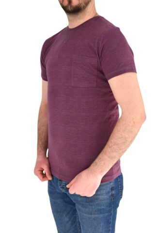 Erkek Sıfır Yaka Cepli Tişört T-865 BGL-ST01837