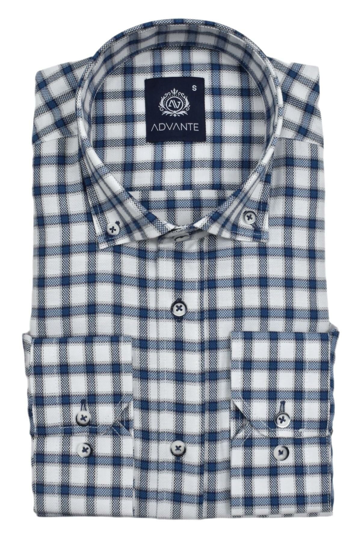 Erkek Ekose Klasik Uzun Kol Gömlek Oxford BGL-ST02989