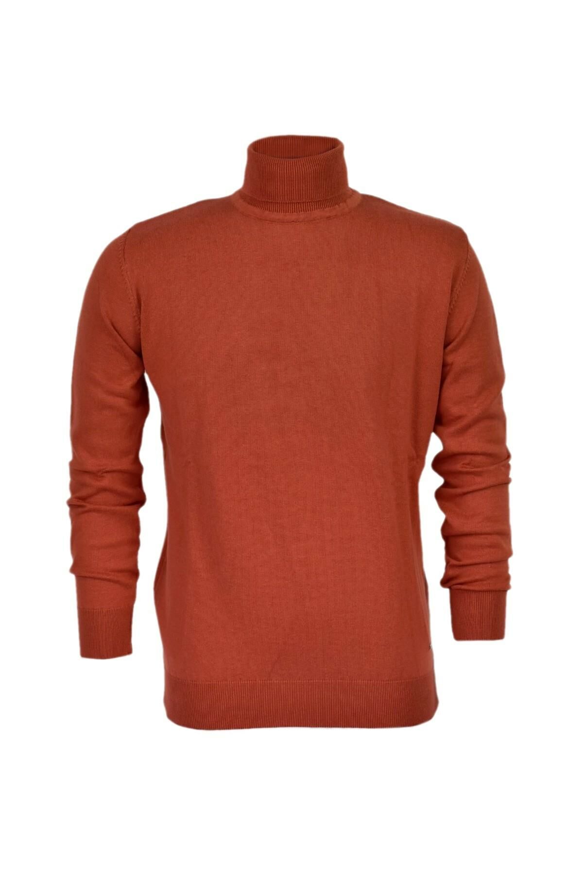 Erkek Spor Düz Balıkçı Yaka Kazak R21010 BGL-ST03179