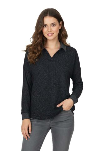 Kadın Yumoş Polo Yaka Modelli Bluz BGL-ST05140