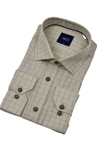 Erkek Klasik Uzun Kol Ekose Gömlek 3701 BGL-ST04391