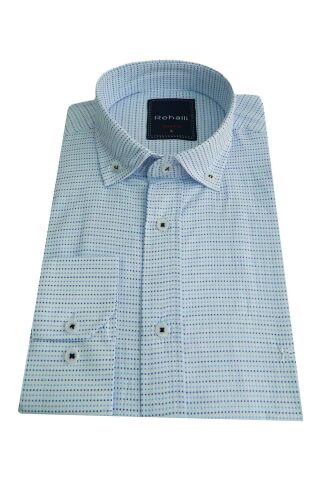 Erkek Gömlek Slim Fitt Puantiyeli Rehalli BGL-ST00803