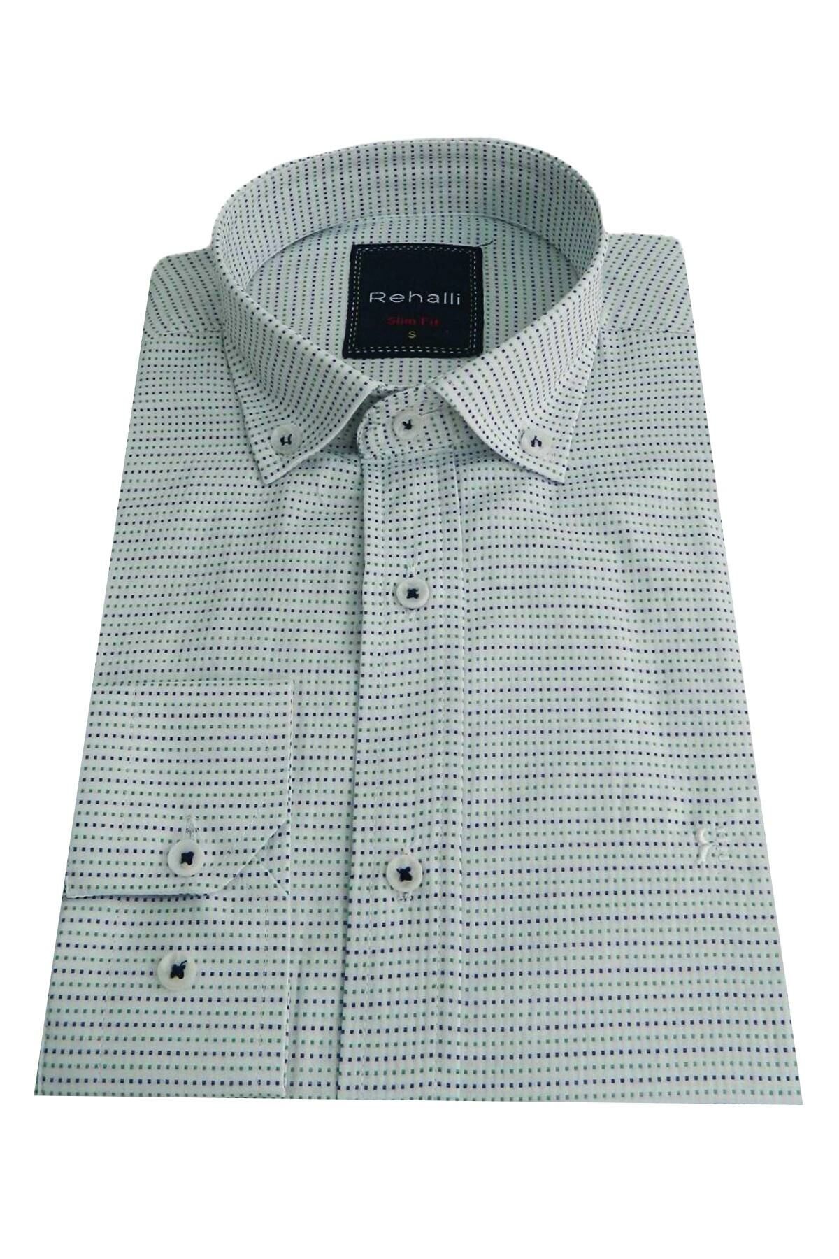 Erkek Gömlek Slim Fitt Puantiyeli Rehalli BGL-ST00803