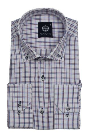 Erkek Ekose Klasik Uzun Kol Gömlek Oxford BGL-ST02990