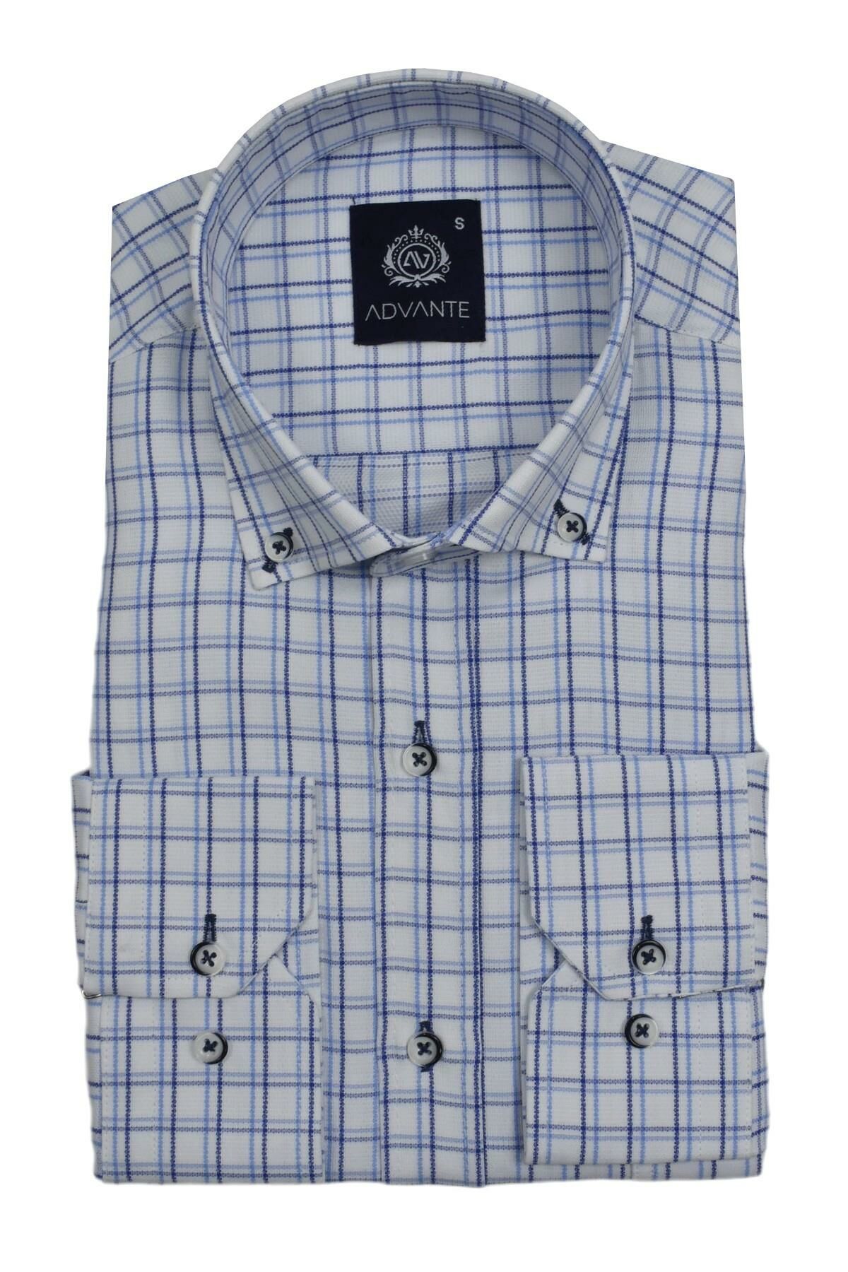 Erkek Ekose Klasik Uzun Kol Gömlek Oxford BGL-ST02990