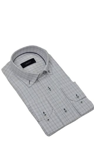 Erkek Klasik Piti Kare Tek Cepli Gömlek BGL-ST03905