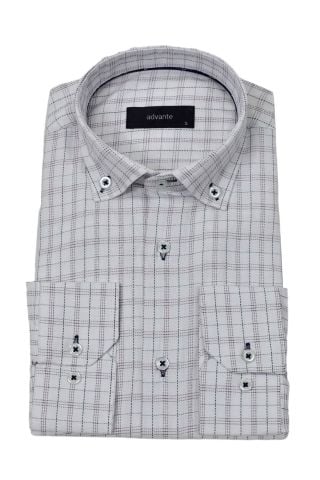 Erkek Klasik Piti Kare Tek Cepli Gömlek BGL-ST03905