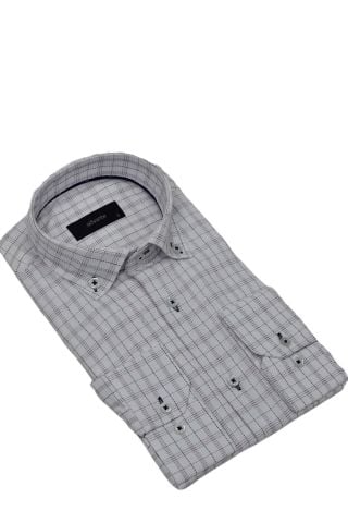 Erkek Klasik Piti Kare Tek Cepli Gömlek BGL-ST03905