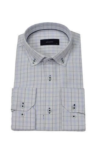 Erkek Klasik Piti Kare Tek Cepli Gömlek BGL-ST03905