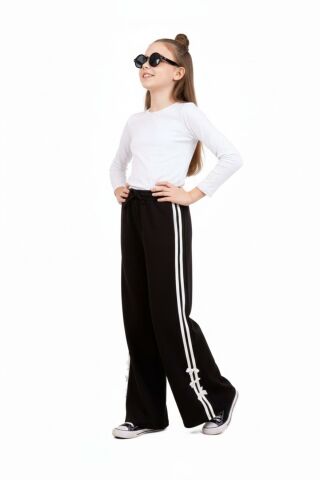 Kız Çocuk Eşofman Altı Cepli 2 İplik Şeritli Fiyoklu BGL-ST05227