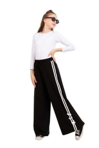 Kız Çocuk Eşofman Altı Cepli 2 İplik Şeritli Fiyoklu BGL-ST05227