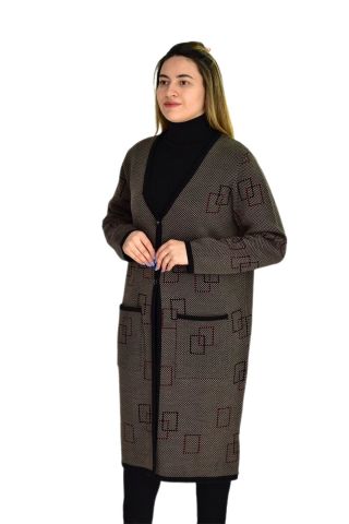 Kadın Triko Uzun Hırka UC1574 BGL-ST03457