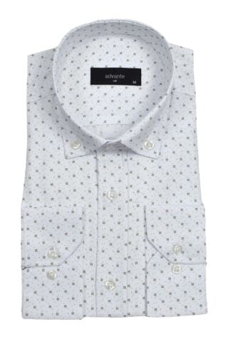 Erkek Puantiyeli Klasik Uzun Kol Gömlek BGL-ST02991