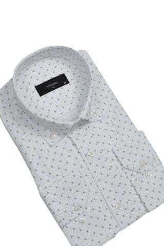 Erkek Puantiyeli Klasik Uzun Kol Gömlek BGL-ST02991