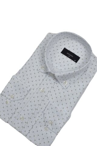 Erkek Puantiyeli Klasik Uzun Kol Gömlek BGL-ST02991