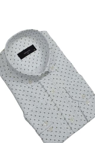 Erkek Puantiyeli Klasik Uzun Kol Gömlek BGL-ST02991