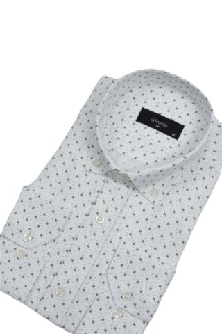 Erkek Puantiyeli Klasik Uzun Kol Gömlek BGL-ST02991