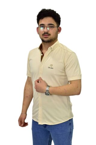 Erkek Spor Silim Fit Kısa Kol Gömlek BGL-ST04481