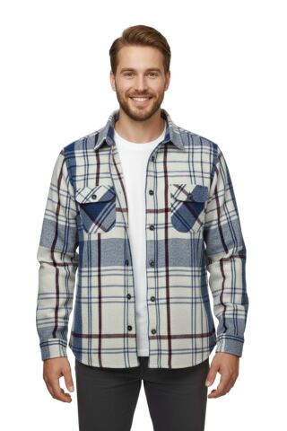 Erkek Kışlık Çift Cep Kapaklı Oduncu Gömlek BGL-ST04934