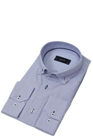 Erkek Klasik Piti Kare Tek Cepli Gömlek BGL-ST03904