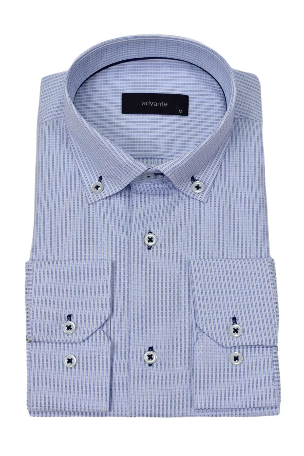 Erkek Klasik Piti Kare Tek Cepli Gömlek BGL-ST03904