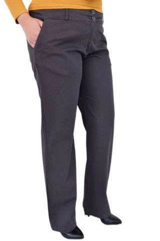 Kadın Kanvas Düşük Bel Bol Pantolon BOLT-036