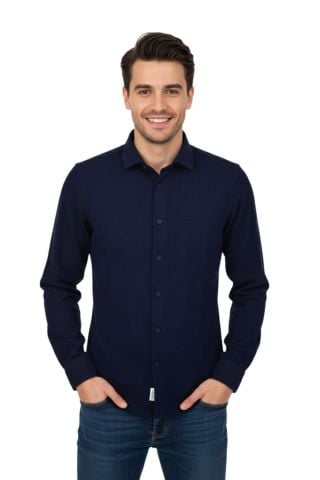 Erkek Kışlık Silim Fit Kaşkorse Dokuma Gömlek BGL-ST04935