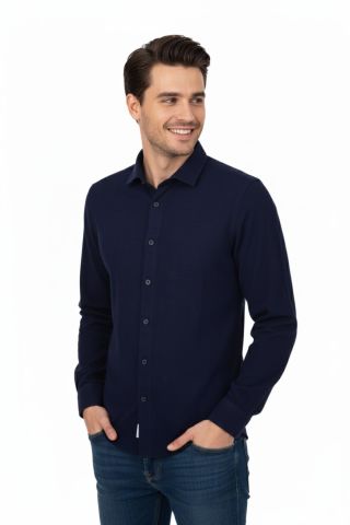 Erkek Kışlık Silim Fit Kaşkorse Dokuma Gömlek BGL-ST04935