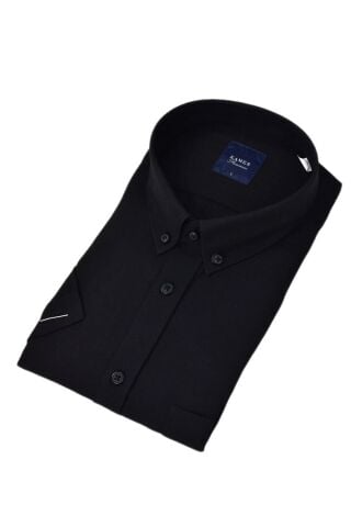Erkek Klasik Düz Renk Kısa Kol Gömlek Pamuklu 9411 BGL-ST04745